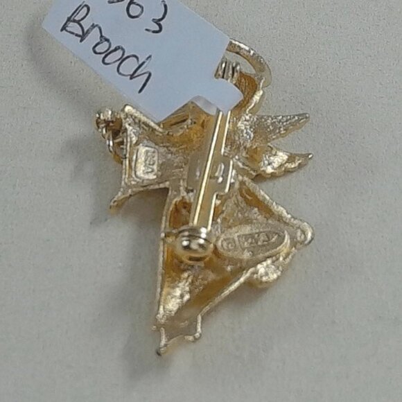 Vintage Gold-Tone Angel Brooch - Picture 3 of 4